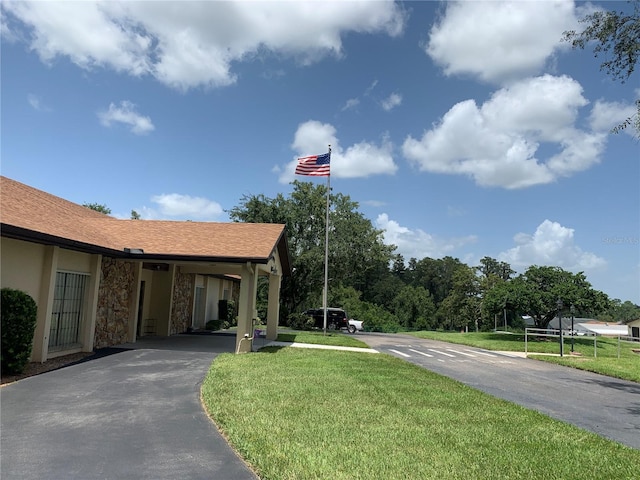 exterior space featuring driveway