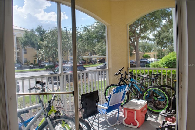 view of sunroom / solarium