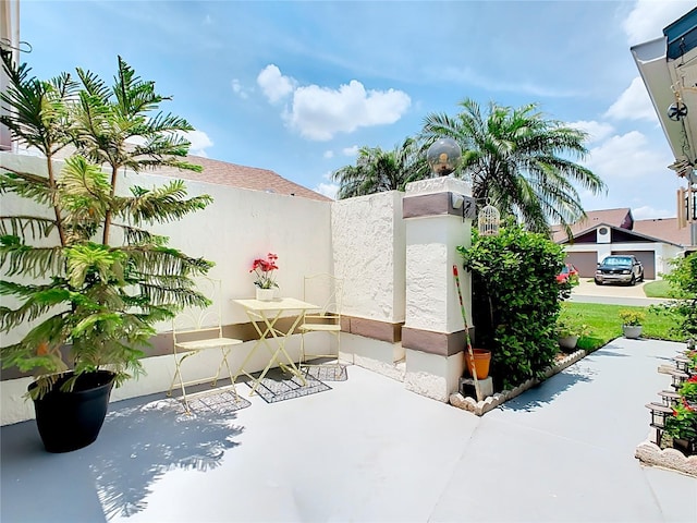 exterior space with a patio area