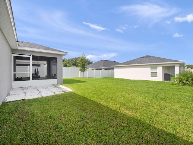 view of yard with a patio area