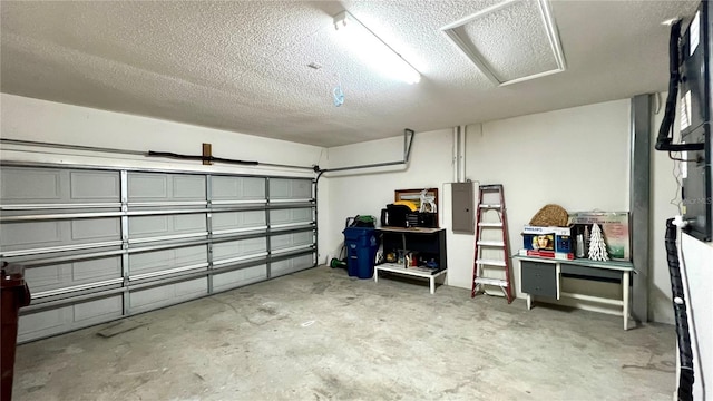 garage featuring electric panel