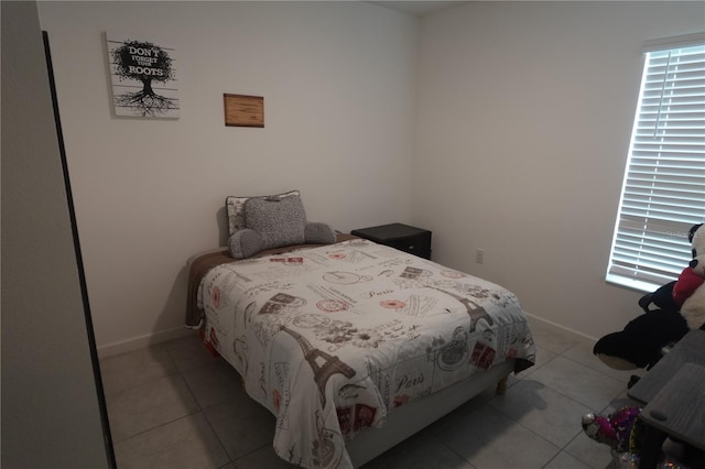 view of tiled bedroom