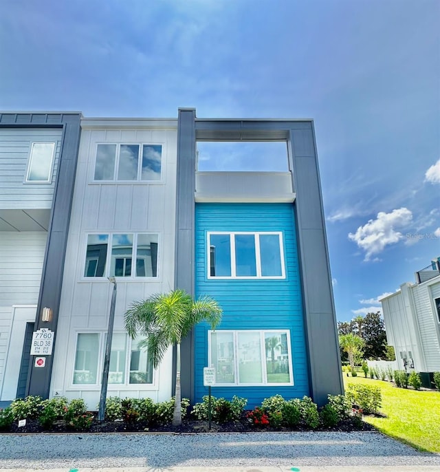 exterior space featuring board and batten siding