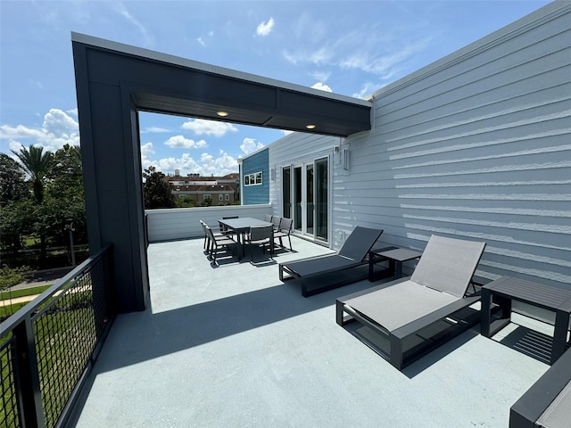 view of patio with outdoor dining area