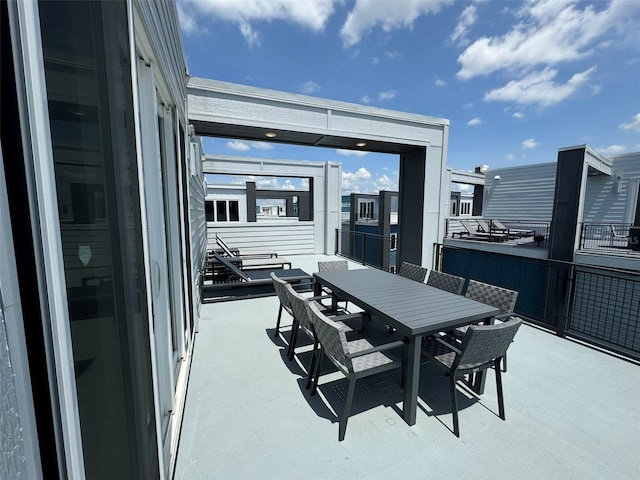 view of patio / terrace featuring a balcony