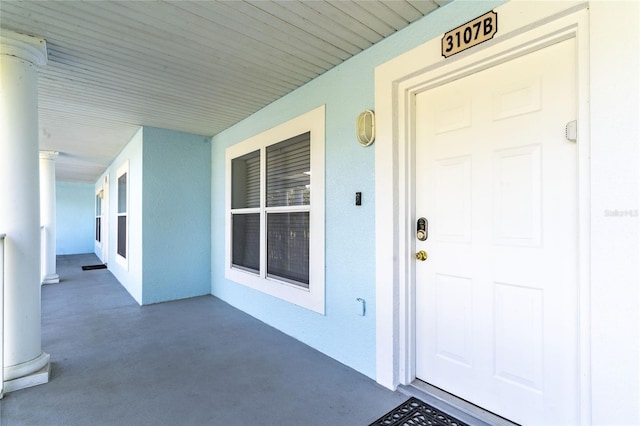 view of doorway to property