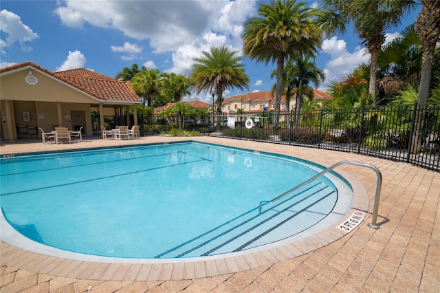 view of pool with a patio