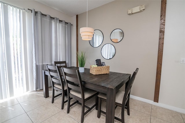 view of tiled dining space