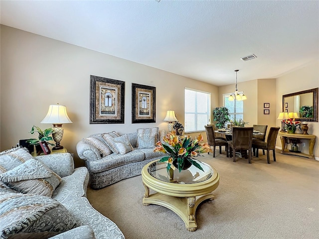 view of carpeted living room