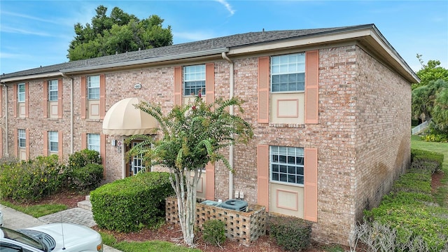 view of front of home with central AC unit