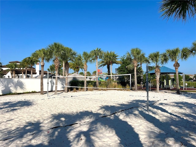 view of playground featuring volleyball court