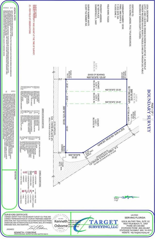 158th Pl, Summerfield FL, 34491 land for sale