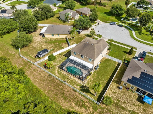 drone / aerial view with a residential view