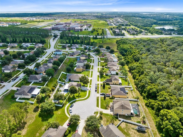 aerial view featuring a residential view