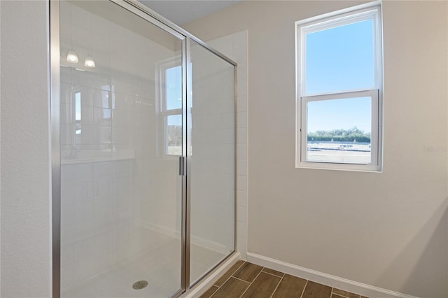 bathroom with an enclosed shower