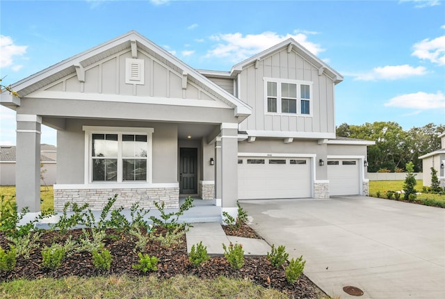 craftsman-style home featuring a garage