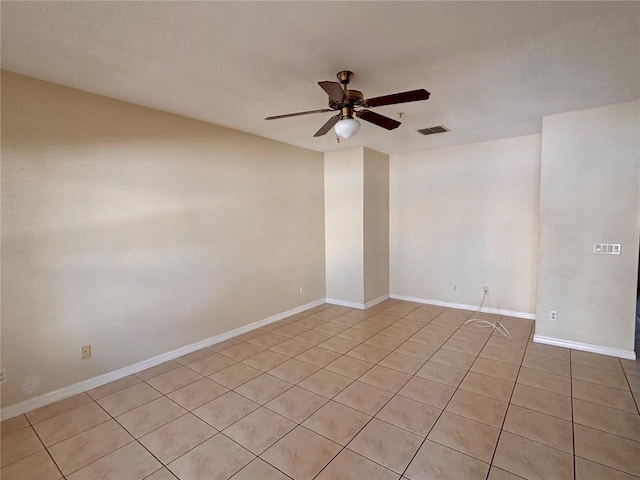 unfurnished room featuring ceiling fan