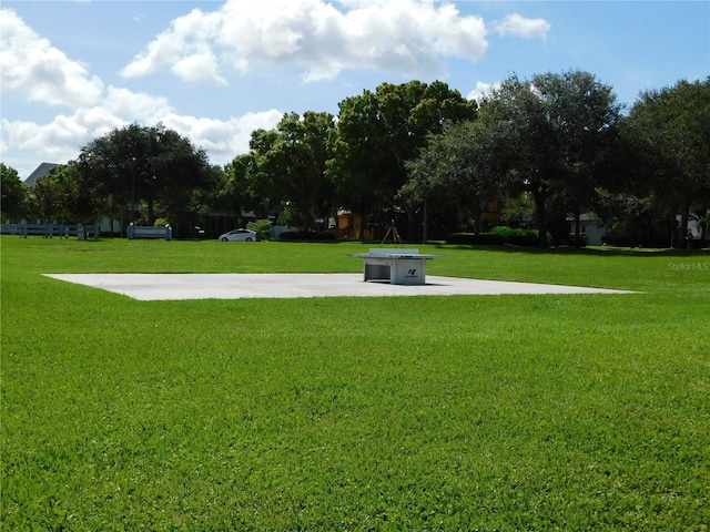 view of home's community featuring a lawn