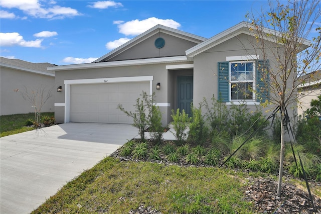 single story home featuring a garage