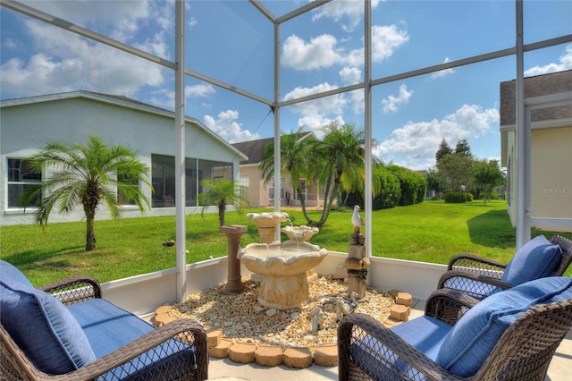 view of sunroom / solarium