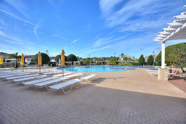 view of pool with a patio