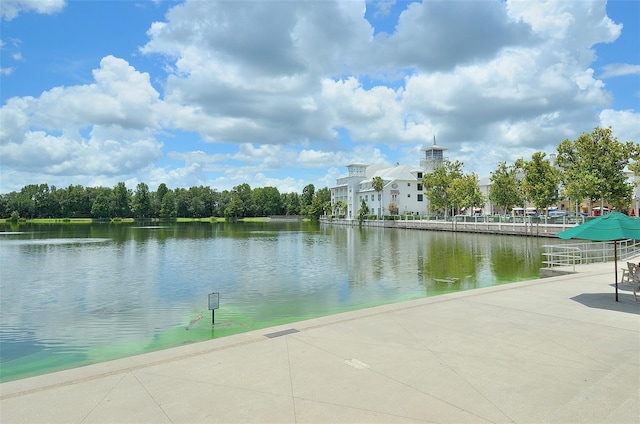 view of water feature