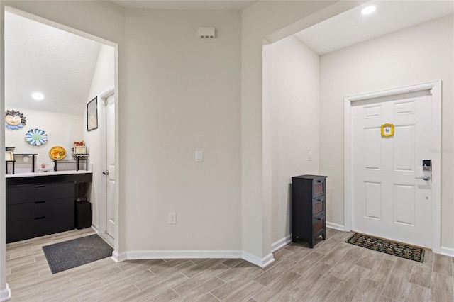 entrance foyer featuring light hardwood / wood-style flooring