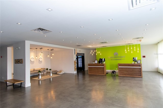 welcome area with visible vents