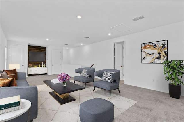 view of carpeted living room