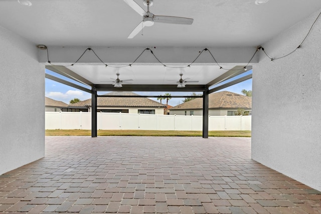 view of patio with ceiling fan