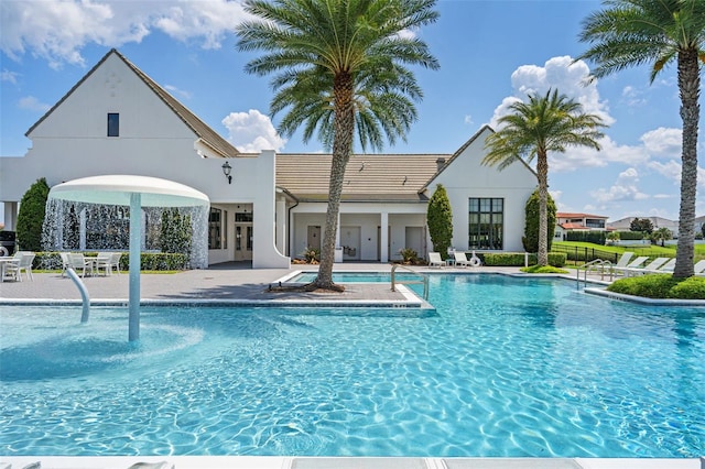 view of pool with a patio area