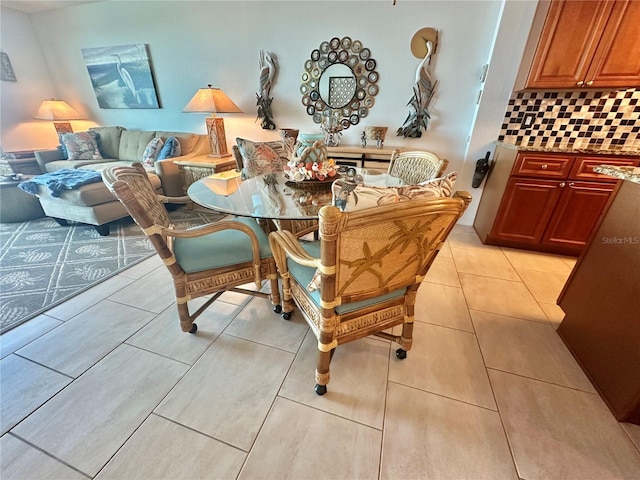 view of tiled dining space