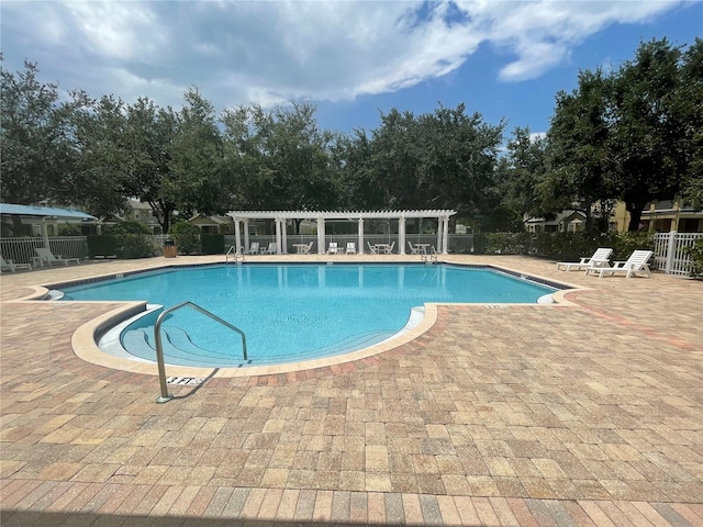 view of pool with a patio area