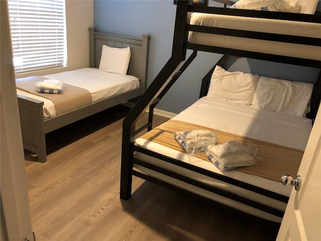 bedroom featuring light hardwood / wood-style floors