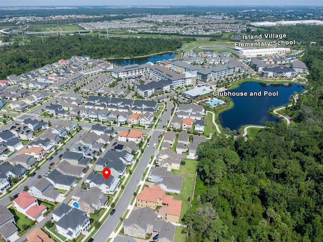 1862 Beach Ridge Rd, Celebration, FL 34747 - aerial view of property and surrounding area featuring a nearby body of water and nearby suburban area