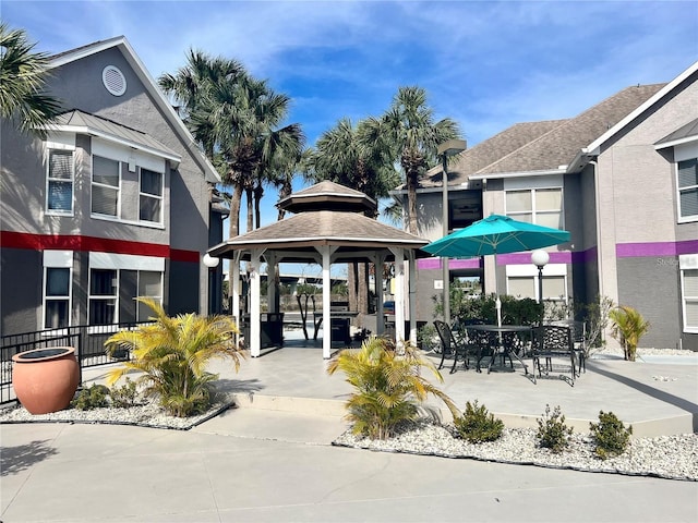 view of home's community featuring a gazebo