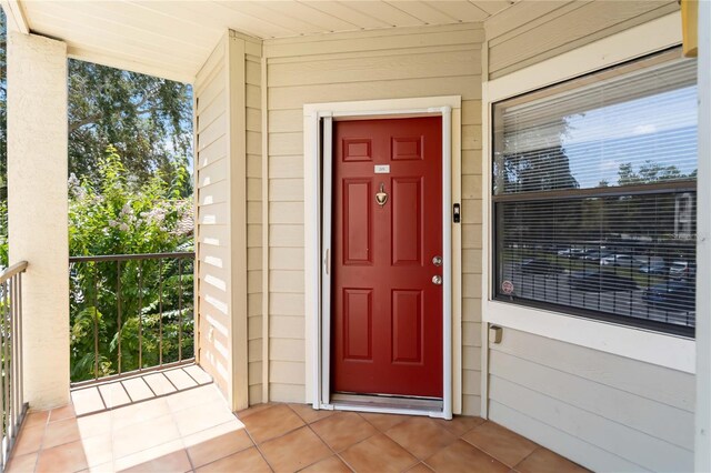 view of doorway to property