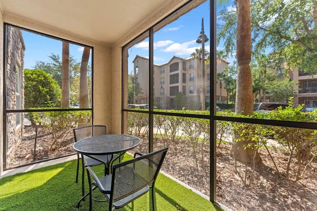 view of sunroom