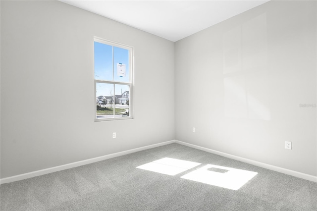 view of carpeted spare room