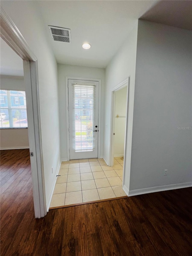 entryway featuring light hardwood / wood-style floors