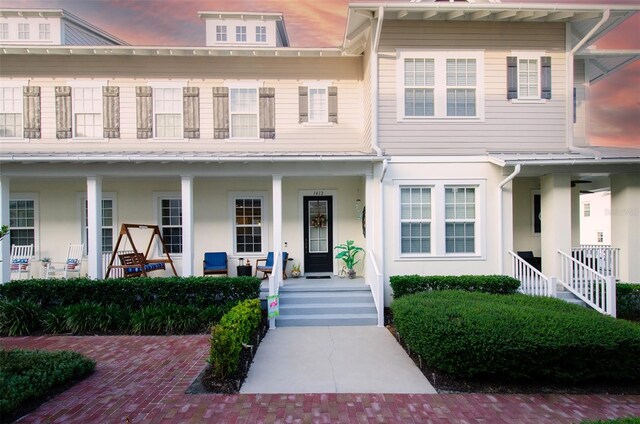 view of front of property with covered porch