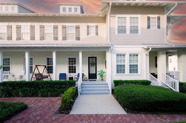 view of front of property with a porch