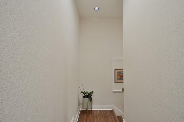 laundry room featuring hardwood / wood-style flooring