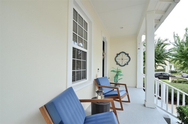 balcony with a porch