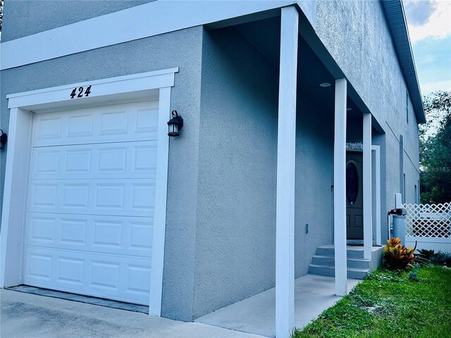 view of home's exterior featuring a garage