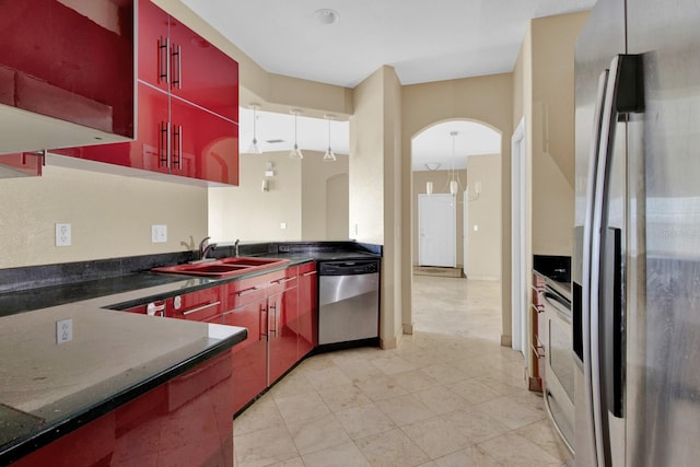 kitchen featuring appliances with stainless steel finishes and sink