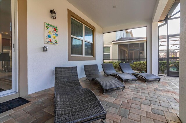 view of sunroom