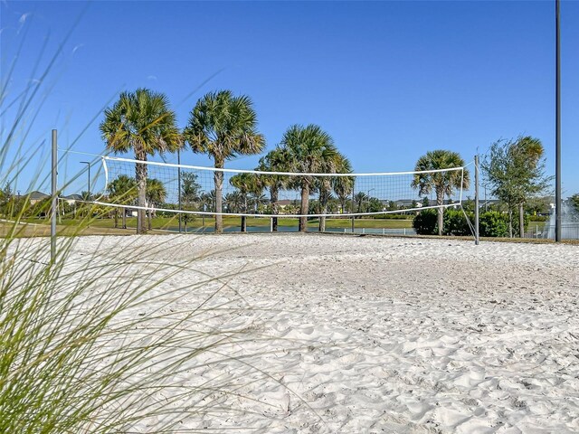 surrounding community featuring volleyball court