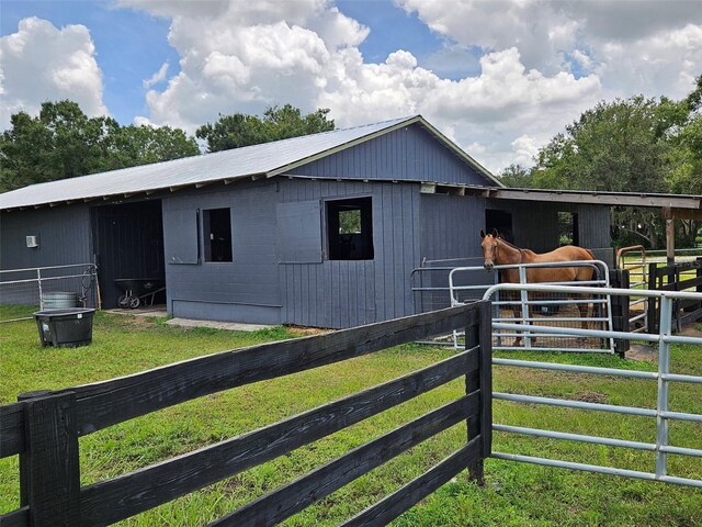 view of horse barn