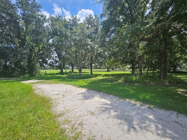 view of property's community featuring a yard